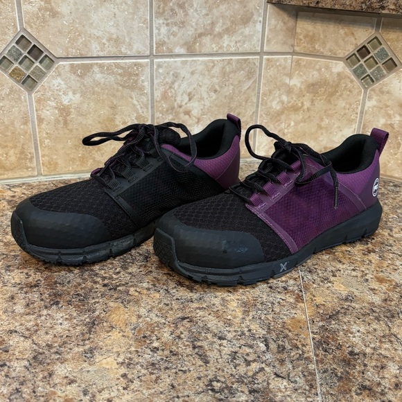 Timberland PRO Day One Radius Safety Toe Work Shoes Size 8 1/2 Purple Bl… - Picture 3 of 12